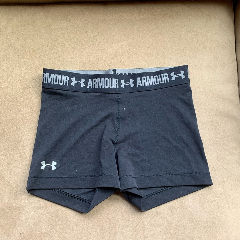 Under Armor black spandex shorts- NEVER WORN!!!!